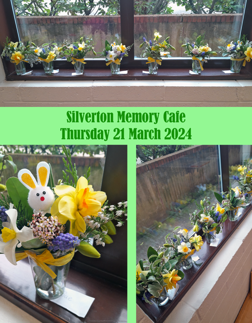 Collage of Easter themed bouquets with each image taken at varying distances